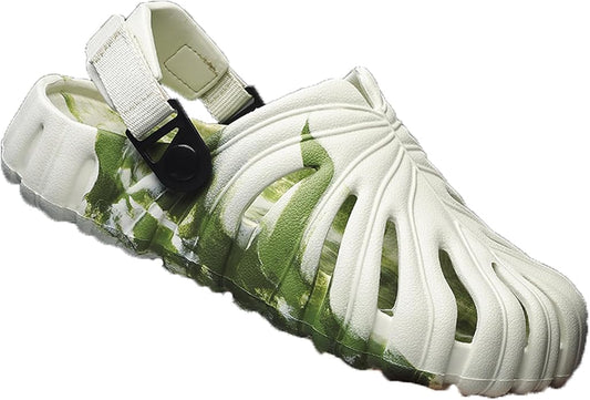Monstera Leaf Gardening Slides (Camo White)